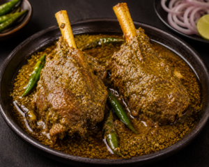Traditional Bengali mutton dish served at Vojon Rosik Restaurant in Esplanade, Kolkata